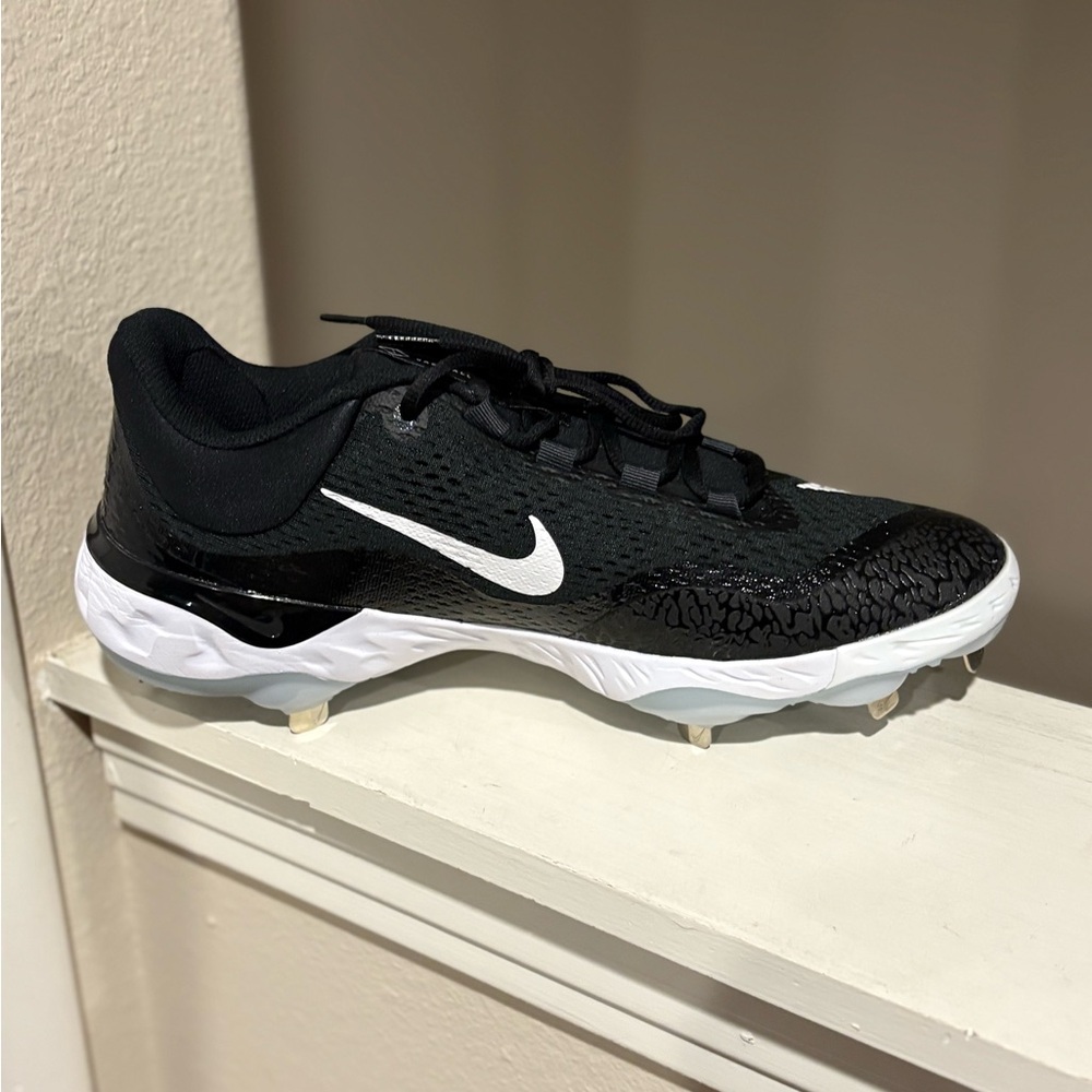Nike Men’s Alpha Huarache Elite 4 Black White Size 13 Baseball Cleats DJ6521-001 - Picture 3 of 9